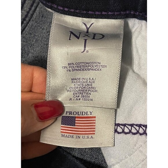 NYJD Women's Lift Tuck Technology Dark Wash Bootcut Pocket Detail Size 12 - Picture 4 of 16